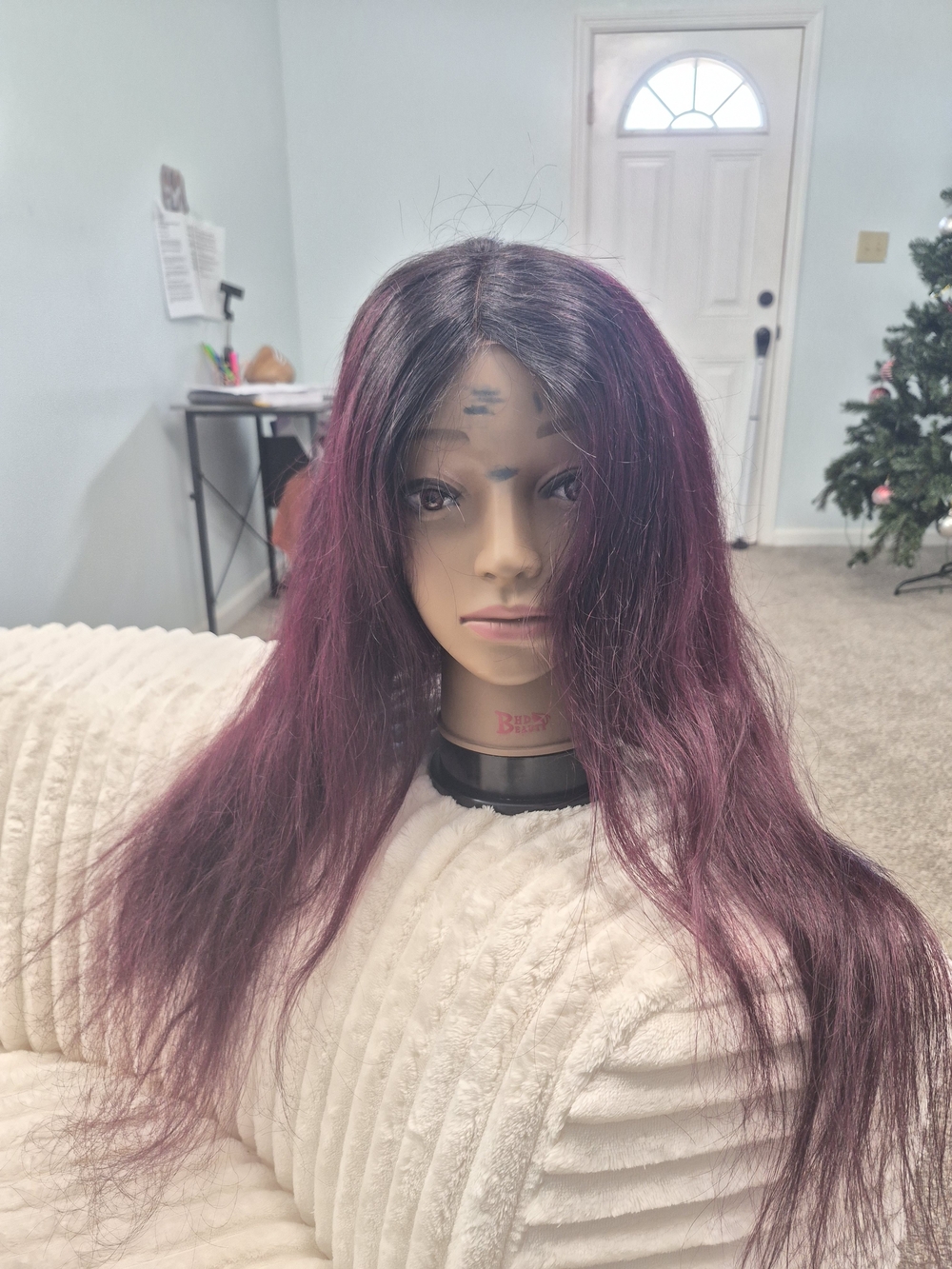 Custom Colored 26" Human Hair 4x4 Lace Closure Body Wave Wig